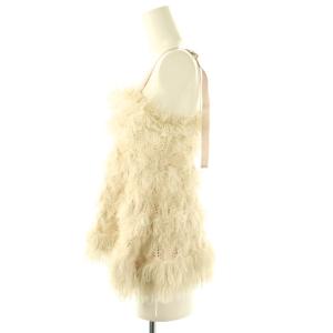 Lily Brown LilyBrown 23AW ミックスフリンジニットキャミトップス F アイボリー /DO OS
