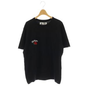 ROSE PKT TEE Tシャツ カットソー 刺繍 半袖 M ブラック /DF OS AD