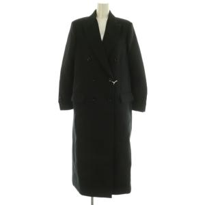 24AW 781320 ウール ダブルブレスト ロングコート 38 グレー