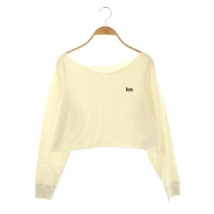 ロゴクロップドカットソー 長袖 オフホワイト /DO OS