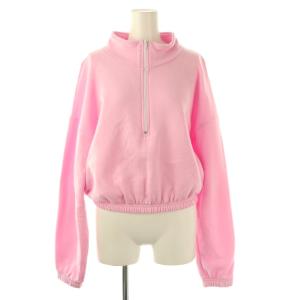 Katie ハーフジップ トップス スウェット パンツ イージー セットアップ F ピンク /HK OS