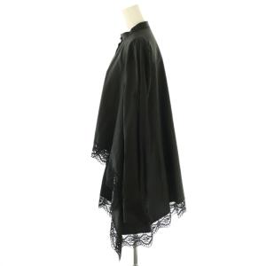 Alexander McQueen レース ブラウス シャツ バックテール 40 ブラック /ES OS