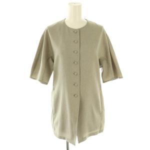 スラブ オックス ブラウス シャツ 半袖 F ミックスグレー /ES OS