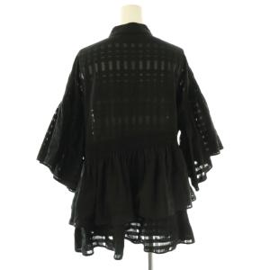 UNITED ARROWS イレギュラー シャーリングブラウス シャツ 38 ブラック /ES OS