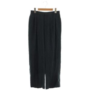 ドット サテン 2タック ワイドパンツ 40 紺 ネイビー /AT OS