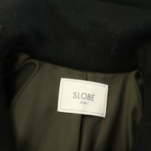 SLOBE IENA 20AW ウール ロングコート ステンカラー 36 ブラック /MY OS