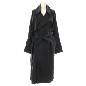 23SS ナイロン撥水トレンチコート 36 ブラック /DO OS