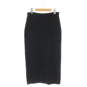 Framework ダブルジャガードストレートスカート 40 ブラック /DO OS