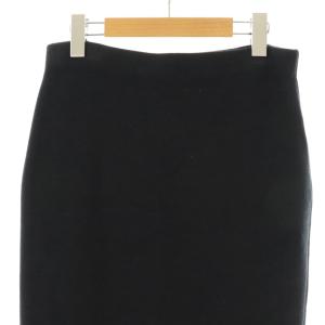 Framework ダブルジャガードストレートスカート 40 ブラック /DO OS