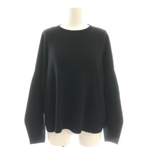 23AW リブコクーンスリーブニット セーター ウール 黒 ブラック 23-080-220-72120-3-0