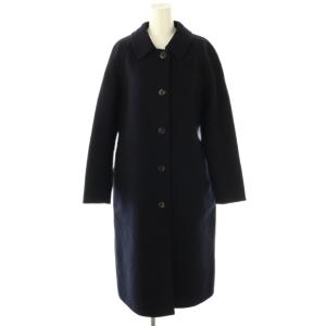 カシミヤ混ロングコート 7AR ネイビー