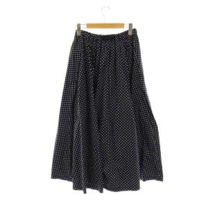 GRAMiCCi ビームスボーイ別注 ドット ロングスカート フレアスカート F ネイビー ホワイト /DF OS