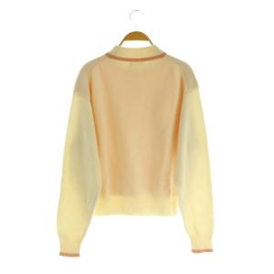 SEE BY CHLOE 柄 クルーネック ニット セーター 長袖 M ホワイト ピンク /MY OS