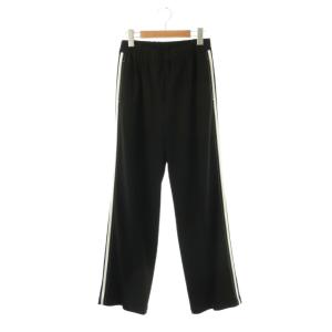 25SS クリアジャージートラックパンツ ストレート イージー 38 黒 ブラック /AT OS