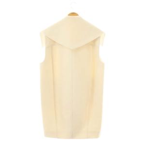 yori シロコン 23AW ポコポコビッグカラージレ ベスト ウール 38 オフホワイト /DO OS