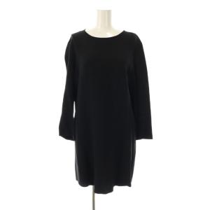 チュニックワンピース 長袖 ミニ 38 紺 ネイビー /AT OS