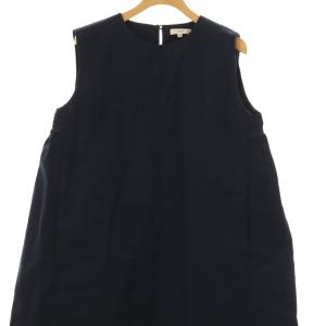 yori ノースリーブ ワンピース ミモレ ロング 38 紺 ネイビー /AT OS