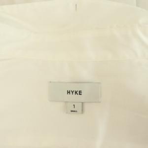HYKE 24SS BUTTON DOWN BELL-SLEEVE SHIRT ベルスリーブシャツ 七分袖 1 ホワイト