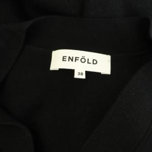 ENFOLD 22AW PEPLUM CARDIGAN カーディガン ニット 長袖 38 ブラック /MY OS