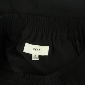 HYKE STRETCH TAPERED PANTS ストレッチテーパードパンツ ハイウエスト イージー 2 ブラック