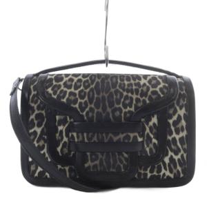 PLANET アルファ レオパード ショルダーバッグ 2way ブラウン