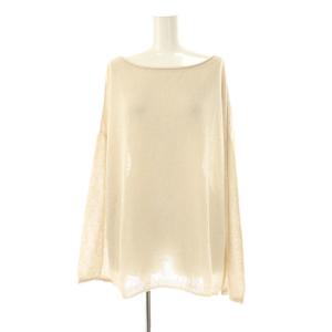 24SS ウォッシャブルニュアンスワイドプルオーバー ニット F 生成色 /DF OS