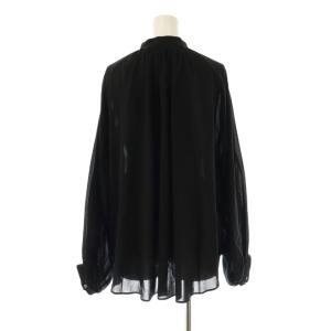 Framework 25SS コットンボイルエアリーギャザーブラウス シャツ F ブラック /DF OS