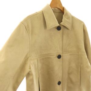 MILA OWEN MILAOWEN 25AW ショート丈ステンカラーリサイクルスウェードブルゾン ジャケット 0 ベージュ 09WFJ254162