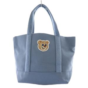 ラブラリーバイ LOVERARY BY ワッペントートバッグ S オールドテディ 水色 ライトブルー /SS