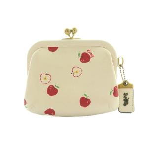 ウィズ スキャッタード アップル  キスロック コインケース 財布 小銭入れ 総柄 アイボリー レッド