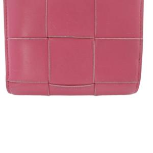 BOTTEGA VENETA イントレチャート コンパクトウォレット 二つ折り財布 レザー ピンク /SR OH
