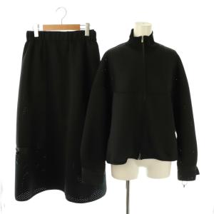 25SS パンチングダンボール ジャケット スカート セットアップ M ブラック