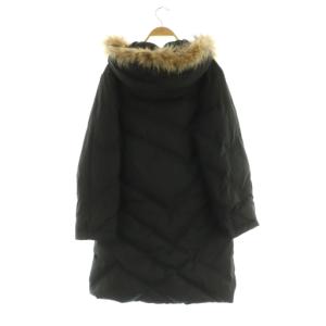 SCAPA ダウンコート ラクーンファー フード リバーシブル 38 ブラック /MY OS