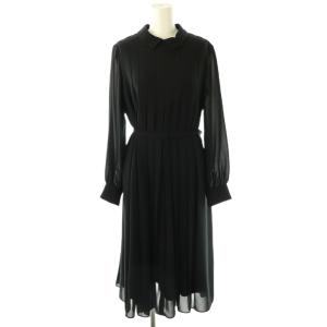 24SS Eternal Line シアードビービジューカラー ワンピース ロング 38 ネイビー /HK