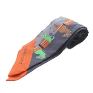 ツイリー ROCABAR スカーフ グレー オレンジ