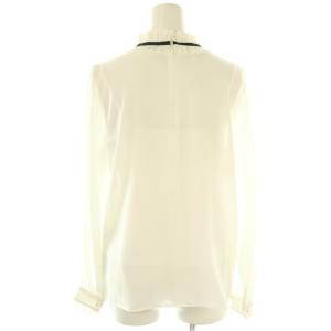 sov. 25AW フラワーシフォンブラウス 長袖 36 白 ホワイト /AT OS SH