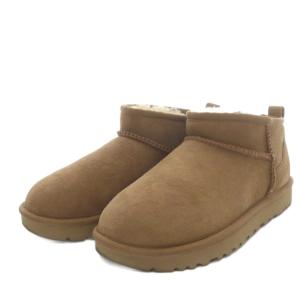 UGG australia Classic Ultra Mini ムートンブーツ ショート スエード US6 ブラウン 1116109