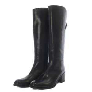 クロスベルト ジョッキーロングブーツ 35.5 ブラック