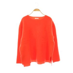 圧縮ニットプルオーバー セーター F 朱色 スカーレット /ES OS