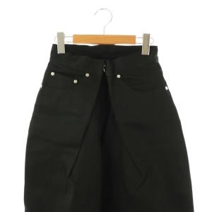 JOHN LAWRENCE SULLIVAN RIGID DENIM WIDE PANTS XS ブラック