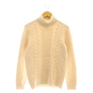タートルネック ケーブルニット セーター 48 ベージュ /DF OS