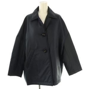 ライトタフタ Padding コクーンコート 36 ネイビー