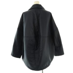 ENFOLD ライトタフタ Padding コクーンコート 36 ネイビー