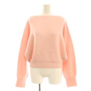23AW ファンシースパンコールヤーンニット セーター ショート丈 F ピンク /AT OS