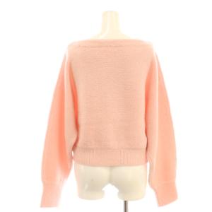 CELFORD 23AW ファンシースパンコールヤーンニット セーター ショート丈 F ピンク /AT OS