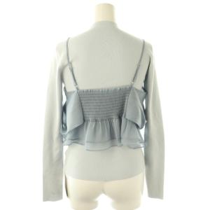 CELFORD 24AW リボンモチーフセットプルオーバー ニット セーター ビスチェ F 水色 /AT OS