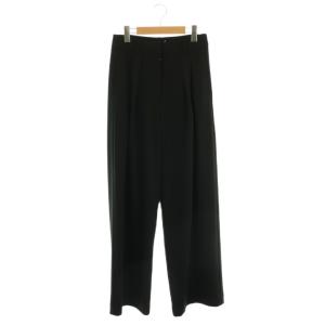 Doubletuck Twill Trousers ワイドパンツ トラウザーズ 38 ブラック /ES