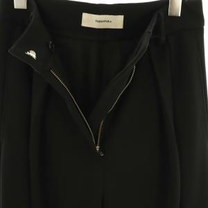 TODAYFUL Doubletuck Twill Trousers ワイドパンツ トラウザーズ 38 ブラック /ES