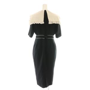 PAMEO POSE Betty Dress セーラーカラー ワンピース ロング M ブラック ホワイト /DF OS