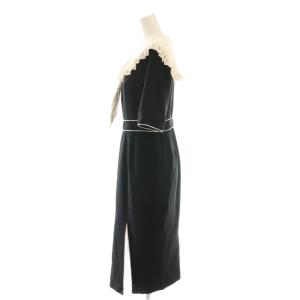 PAMEO POSE Betty Dress セーラーカラー ワンピース ロング M ブラック ホワイト /DF OS